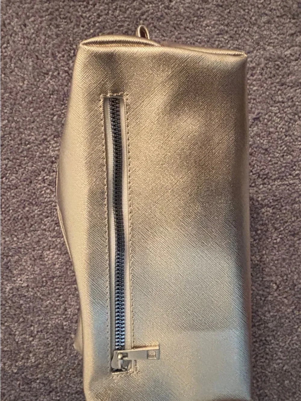 NWOT Gold 'Cosmetics' Makeup Pouch